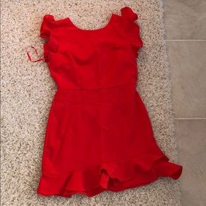 Impeccable pig red ruffle dress
